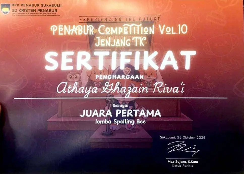 Ananda Athaya Ghazain Rifai Siswa Les Mqis Juara Spelling Bee Competion Dua